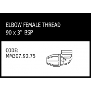 Marley Philmac Elbow Female Thread 90 x 3 BSP - MM307.90.75